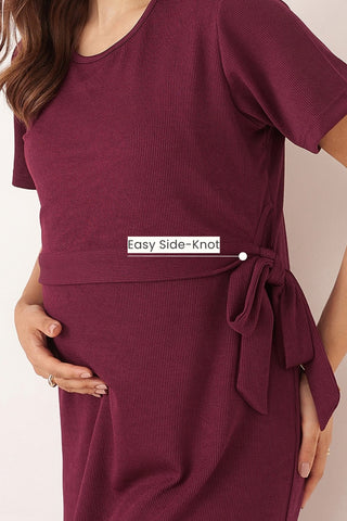 Mario Rib Zipless Feeding Dress - Wine