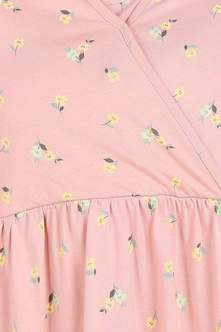 Light Pink Maternity Zipless Feeding Dress - House Of Zelena™