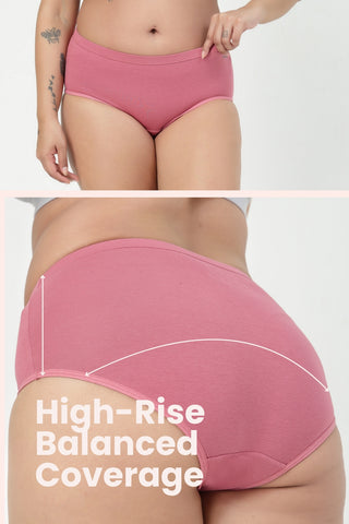 Cotton High-Rise Hipster - Blush