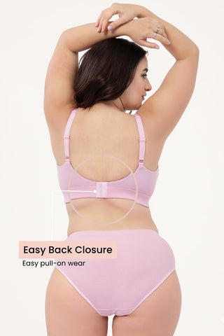 Sera Fine-Rib Bra - Pink