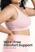 Fixed Padded Modal Maternity Bra with Support - Light Pink