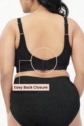 Riva Fine-Rib Cotton Feeding Bra - Black