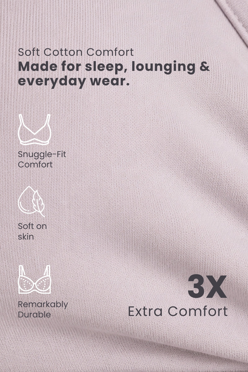 EasyMove non-padded Cotton Yoga Bra - Light Grey