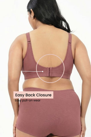 SecureFit Cotton Non-Padded Feeding Bra - Blush