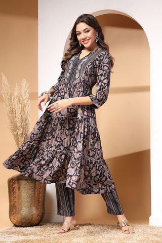 Midnight Muse Maternity Kurta Set