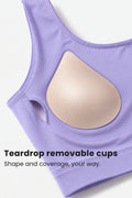 Sculpt & Lift Cotton Sports Bra - M-Blue
