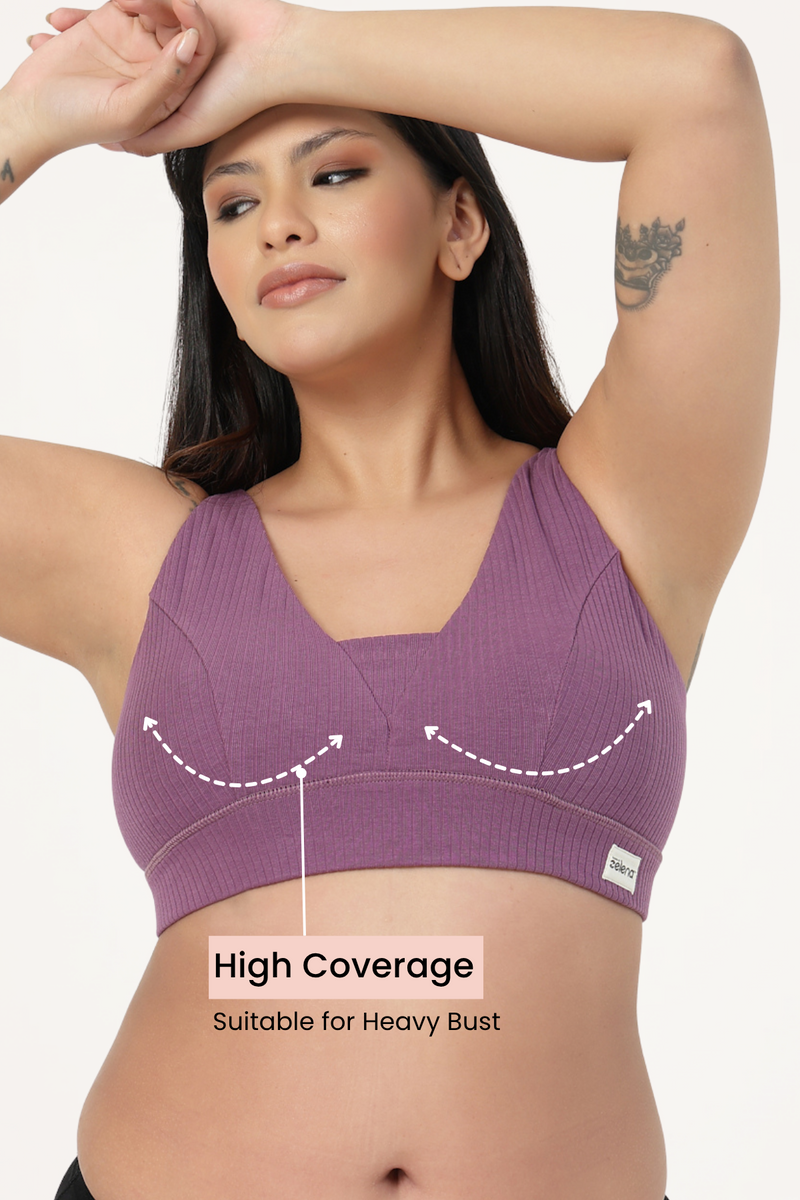 Sera Broad-Rib Bra - Purple