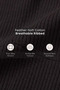 Riva Fine-Rib Cotton Feeding Bra - Black