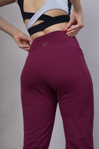 High Waisted Gentle Compression Wine Pant (Postpartum)