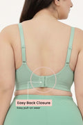SecureFit Cotton Fixed-Pad Bra - Mint