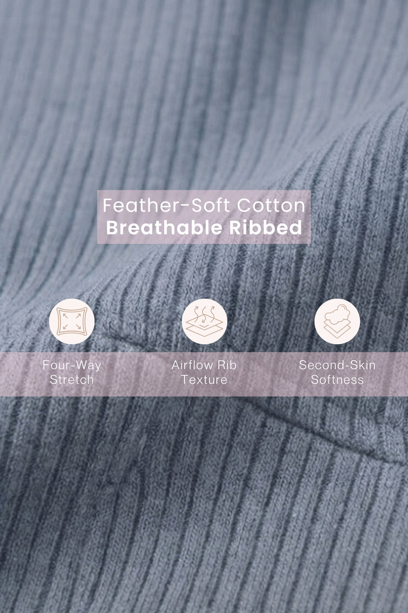 Riva Fine-Rib Cotton Feeding Bra - Mist