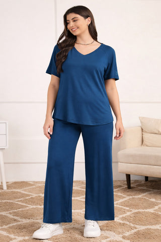 Deep Teal Maternity Palazzo Set