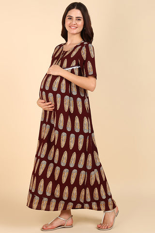 https://houseofzelena.com/collections/maternity-lounge-night-wear/products/maroon-printed-100-soft-cotton-zipless-maternity-maxi