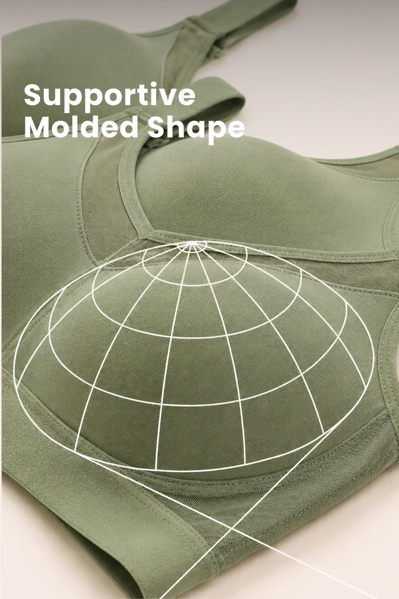 Sculpt & Lift Moulded Bra - Sage Green