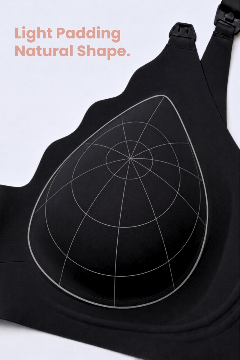 Sculpt & Lift Scallop Nursing Bra - Onyx