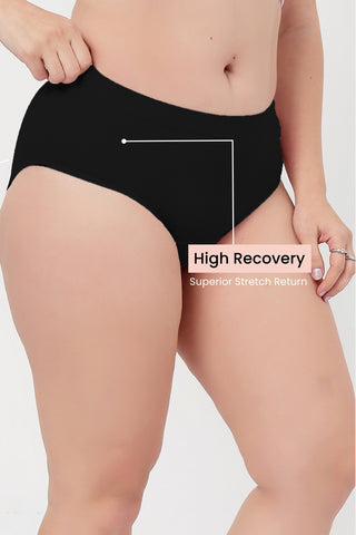 Sera Fine Rib Mid Rise Hipster Pack of 3 - (Skin, Grey Melange, Black)