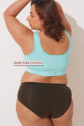 Ruched Tape-Button Nursing Bra - Mint
