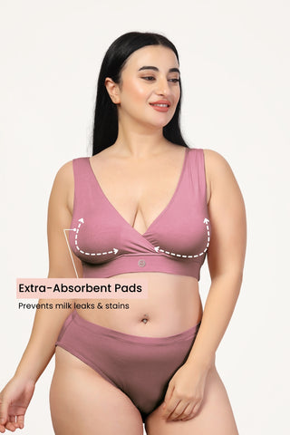 247 Plumwine Padded Maternity Feeding Bra