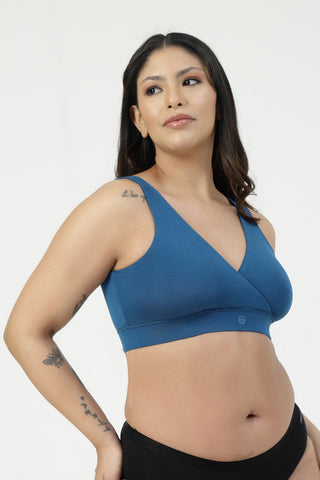 247 (Upgraded) Modal Padded Maternity Feeding Bra - Air Force