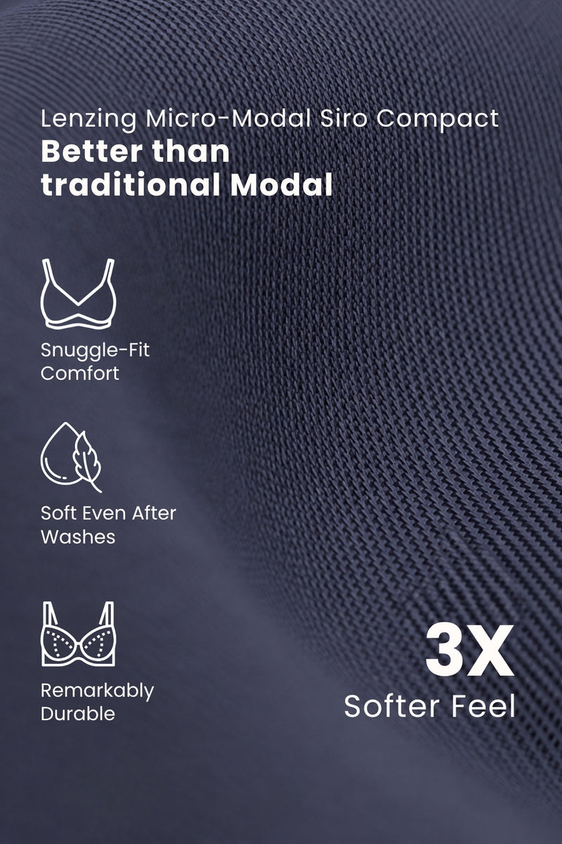 247 (Upgraded) Modal Padded Maternity Feeding Bra - Future Dusk