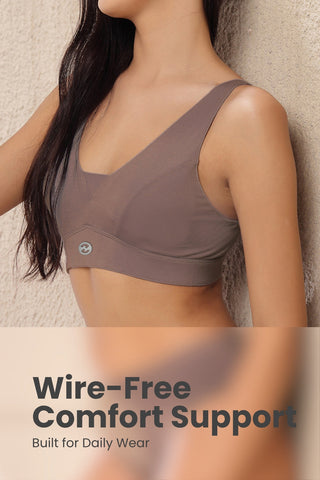 Natural Shape Modal Bra Pack of 2 - (Black, Coco)