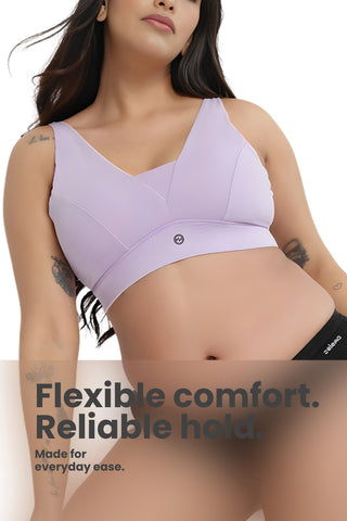 Natural Shape Cotton Bra Pack of 3 - (Purple, Lavender & Dark Skin)