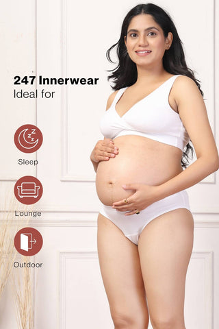 Close-up shows easy-access nursing clips for quick, effortless feeding.