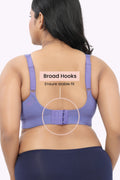 Fixed Padded Modal Maternity Bra with Support - Royal Blue