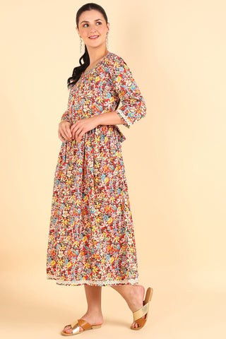 Bloom Anarkali Feeding Kurti