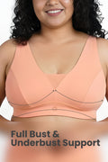 Fixed Padded Modal Maternity Bra with Support - Coral