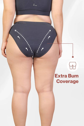 Grey Panty; color remains true and resists fading over repeated wash cycles.