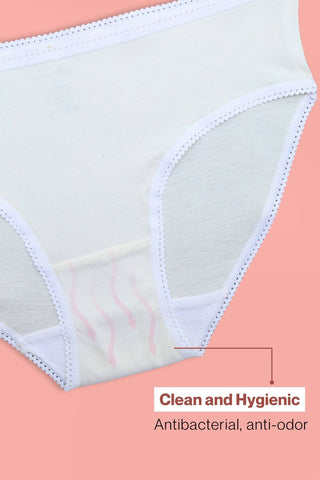 Monthly Disposable White Maternity Panties (Pack of 6)