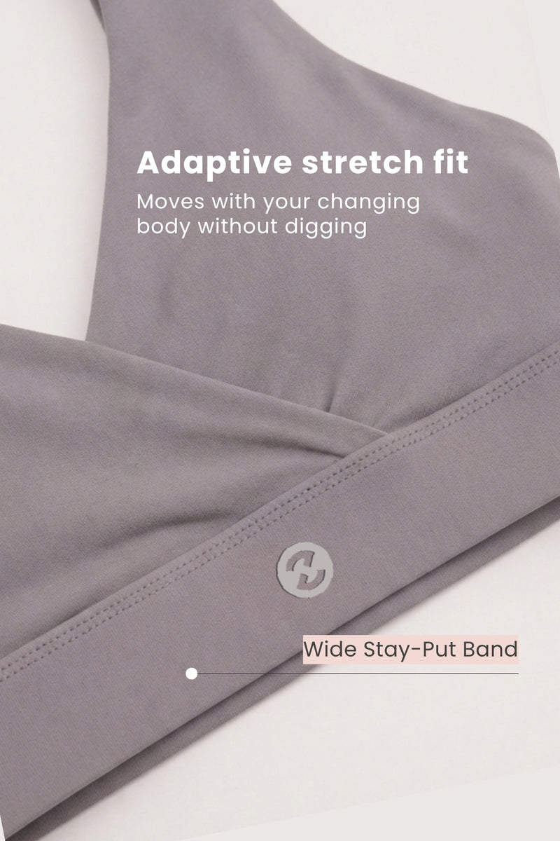247 Extra Support Cotton Feeding Bra with Adjuster - Melange Anthrea