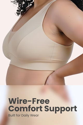 Natural Shape Modal Bra Pack of 3 - (Light Skin, Coral & Black)