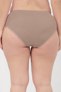Sera Fine Rib Mid Rise Hipster - Skin