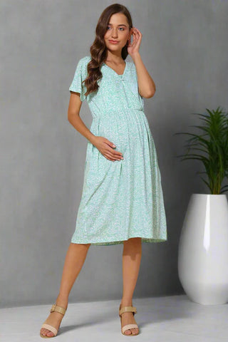 https://houseofzelena.com/collections/maternity-dresses/products/green-all-over-printed-100-soft-cotton-zipless-maternity-feeding-dress