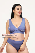 247 (Upgraded) Royal Blue Modal Padded Maternity Feeding Bra