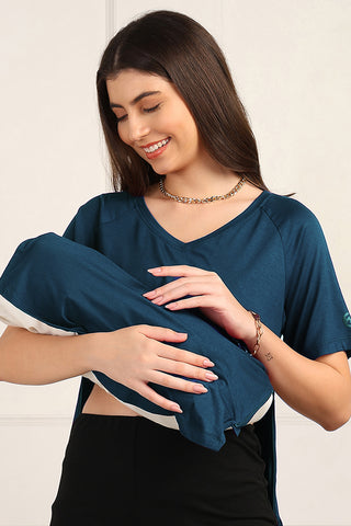 Deep Teal Maternity Palazzo Set