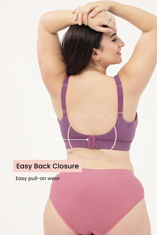 Sera Broad-Rib Bra - Purple