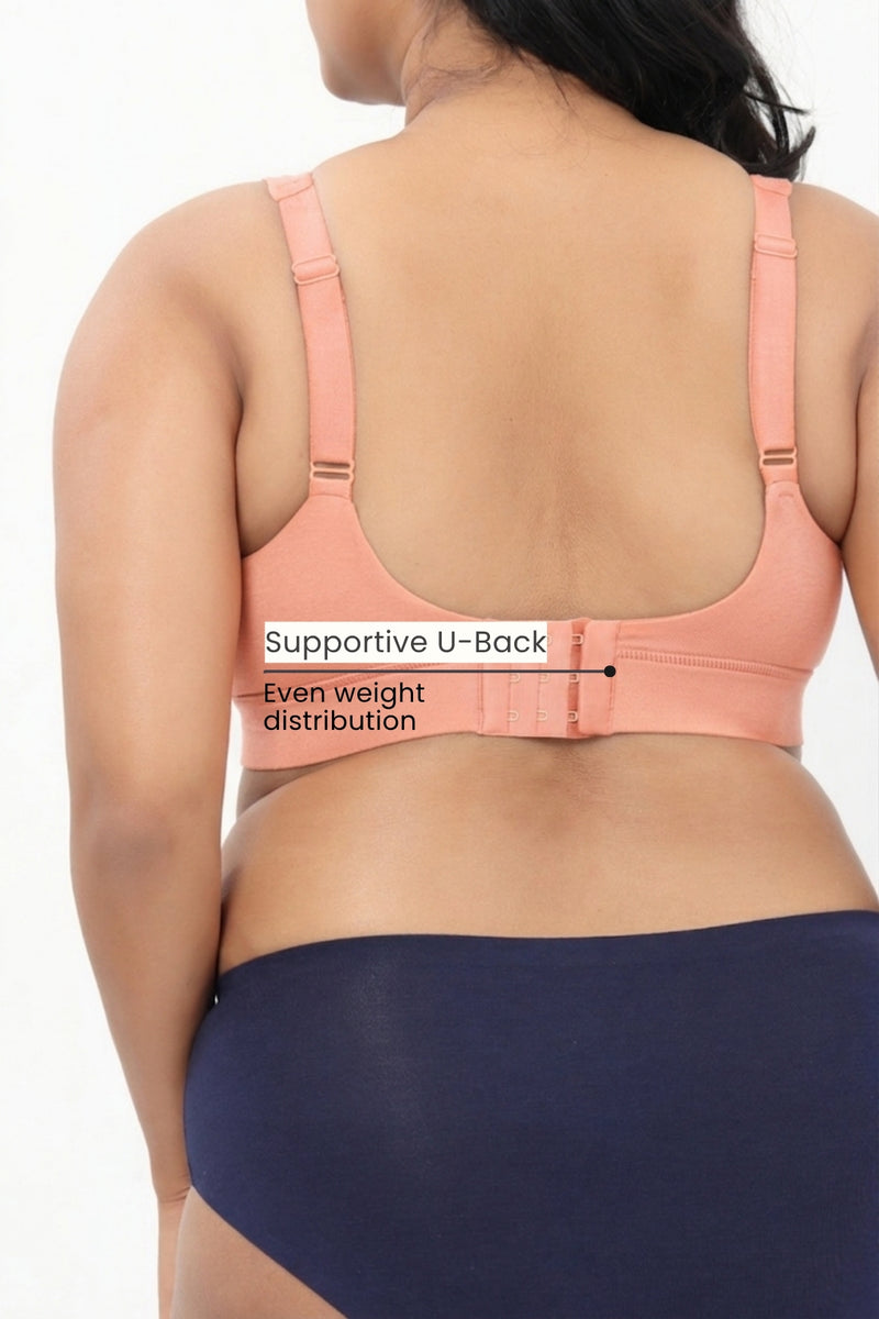 Natural Shape Modal Bra - Coral