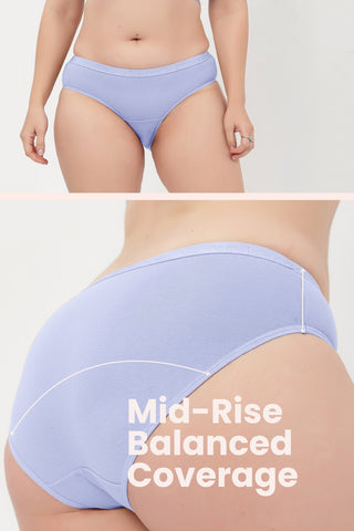 Cotton Cut & Sew Mid-Rise Hipster - M-Blue