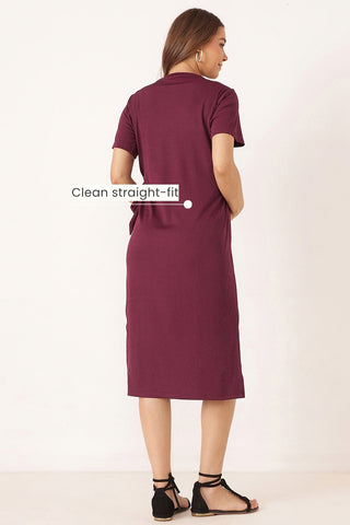 Mario Rib Zipless Feeding Dress - Wine