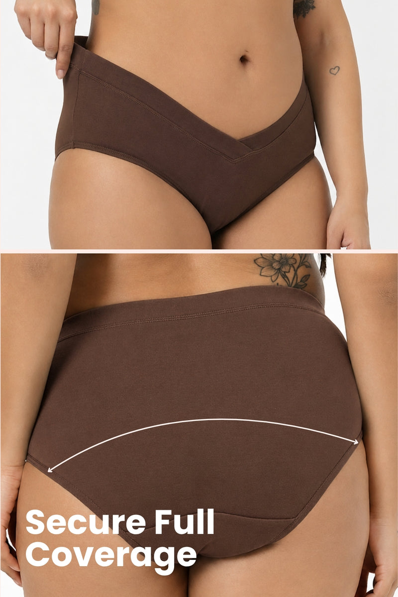 Modal C-Section Panty - Brown