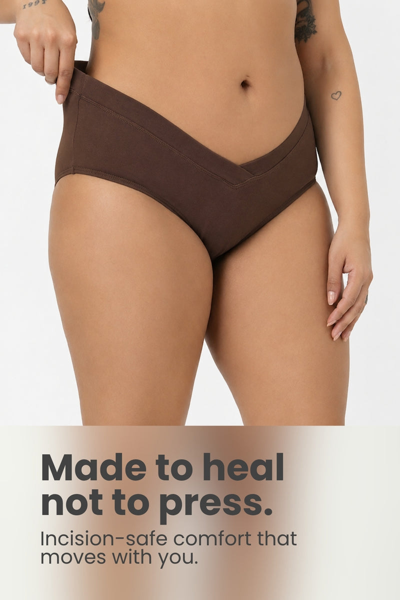Modal C-Section Panty - Brown