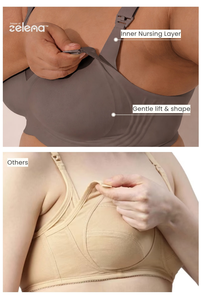 Sculpt & Lift Powermesh Nursing Bra - Chrome