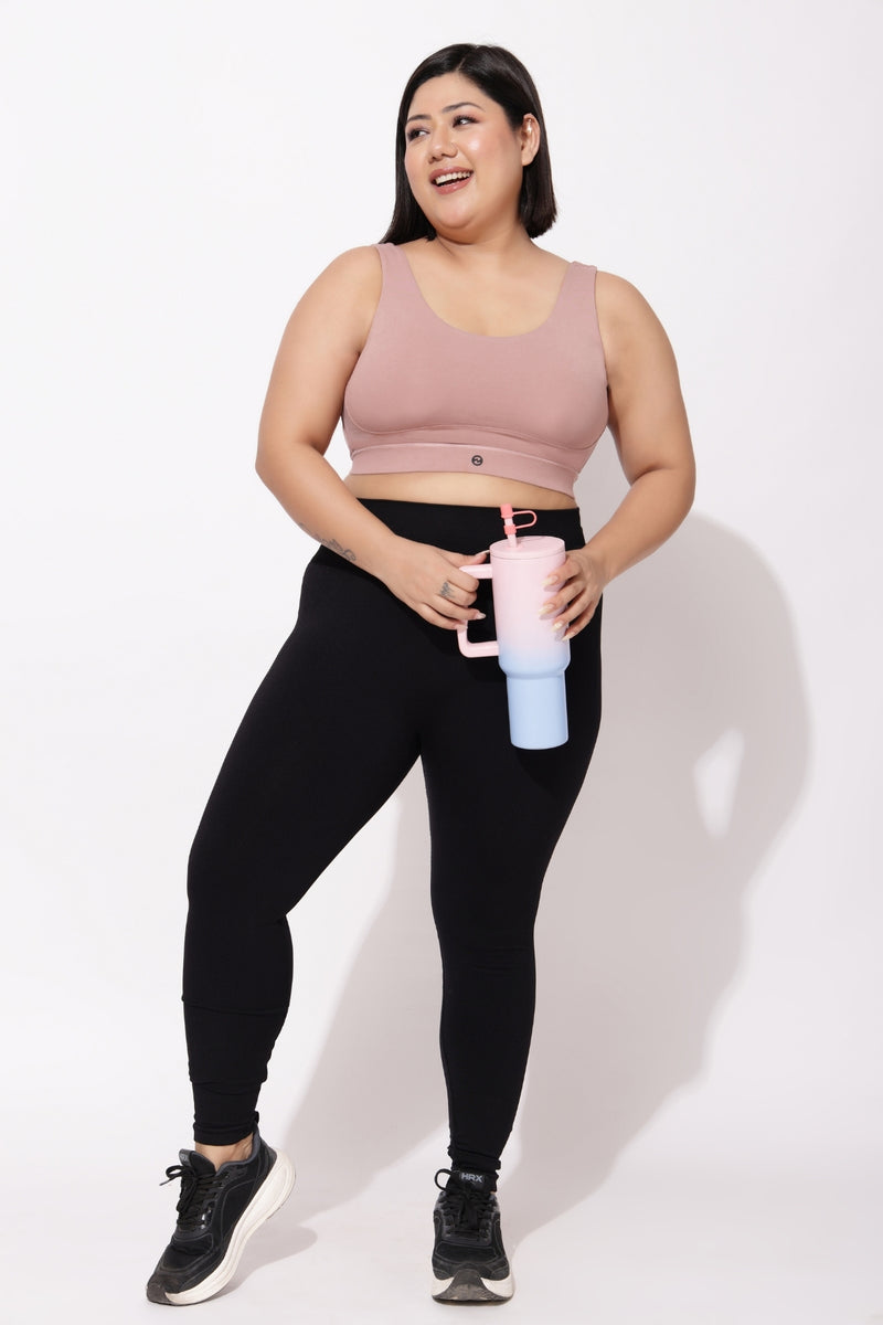 Sculpt & Lift Cotton Sports Bra - Hazel
