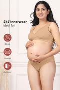 247 (Upgraded) Skin Color Modal Padded Maternity Feeding Bra