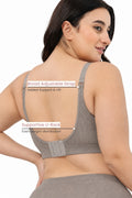 Riva Fine-Rib Cotton Feeding Bra - Dark Skin