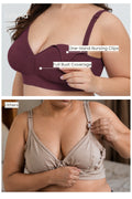 Lira Ribbed Cotton Nursing Padded Bra - Dark Berry