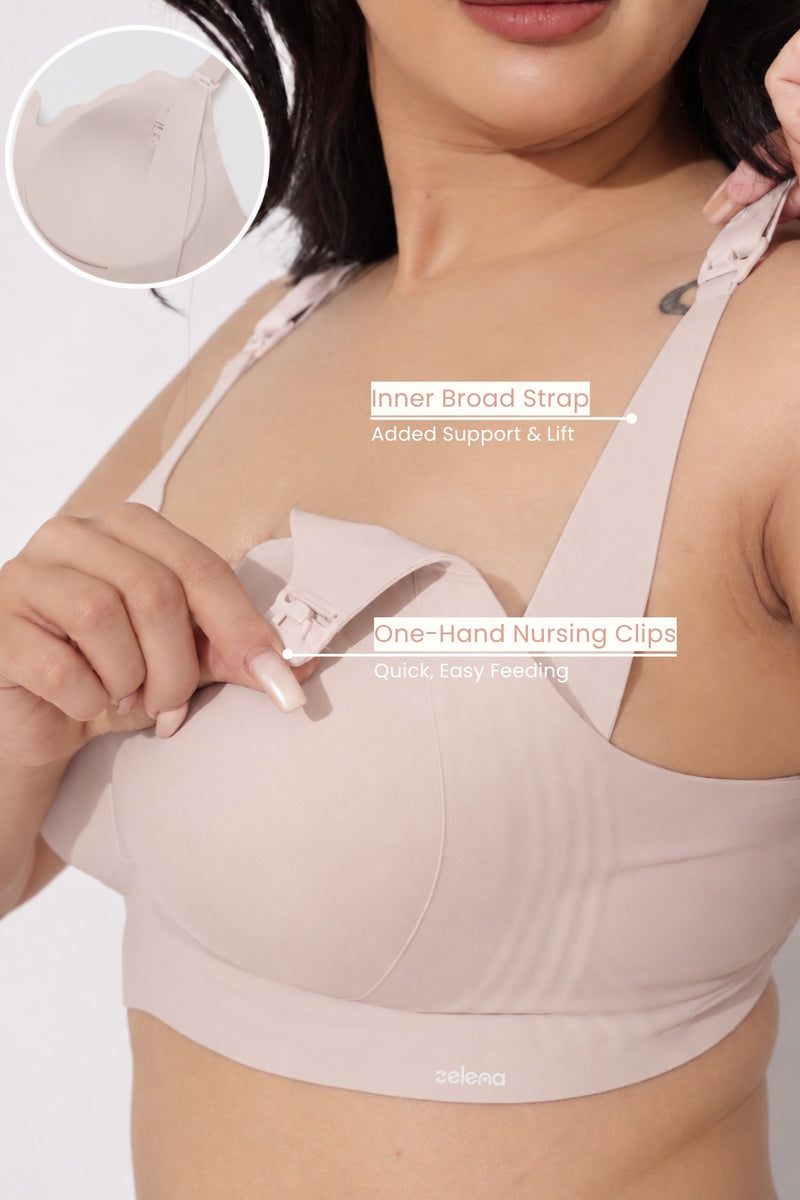 Sculpt & Lift Scallop Nursing Bra - Blush
